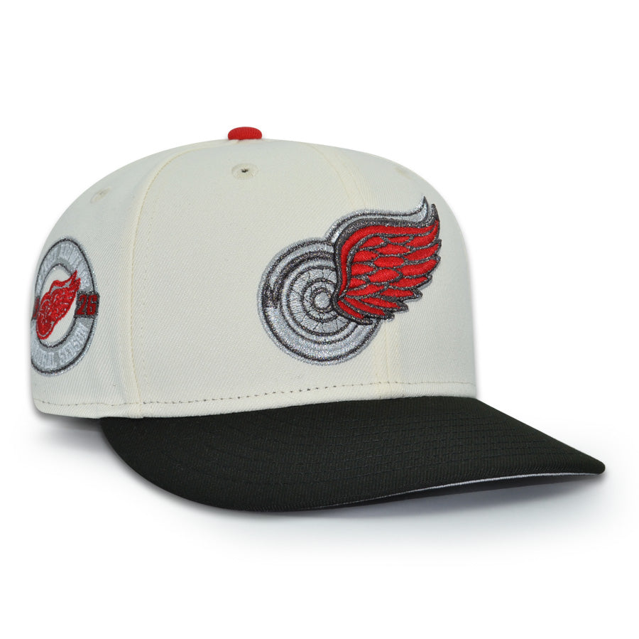 Detroit Red Wings "GORDIE" Exclusive New Era 59Fifty Fitted Hat - Chrome/Black