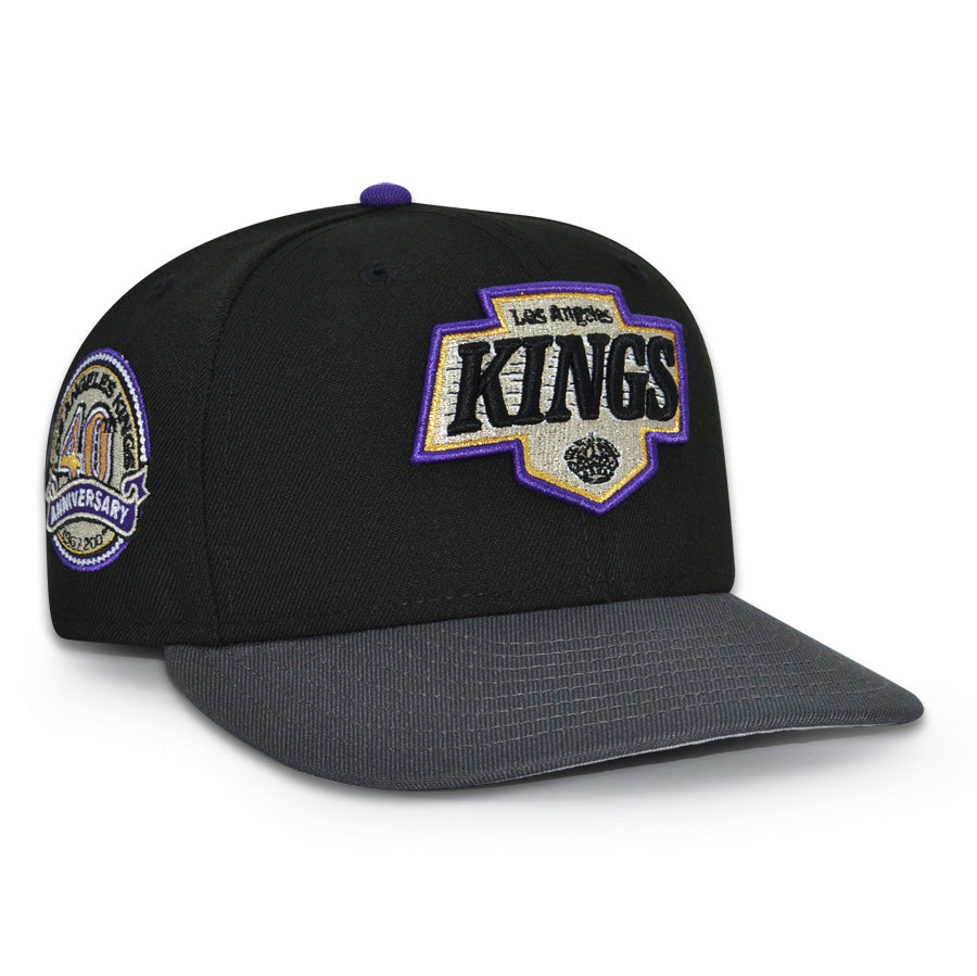 Los Angeles Kings "A RULERS CROWN" Exclusive New Era 59Fifty Fitted Hat - Black/Dark Graphite