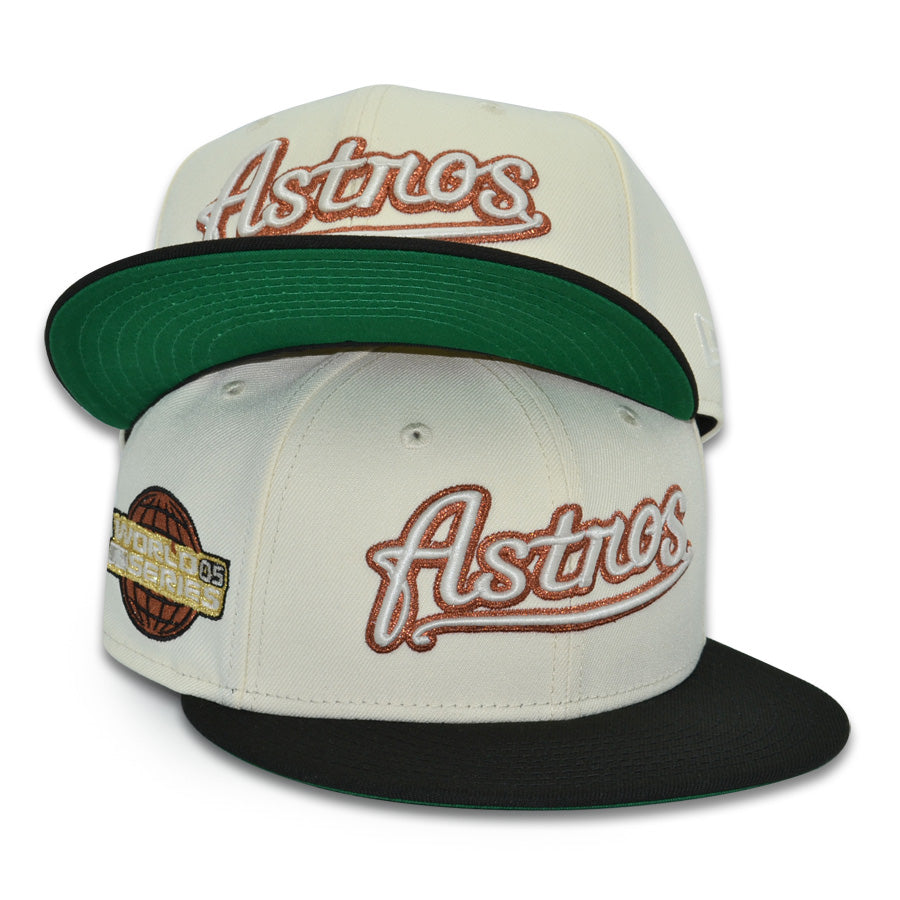 Houston Astros "THE COPPER SCRIPT" Exclusive New Era 59Fifty Fitted Hat - Chrome/Black