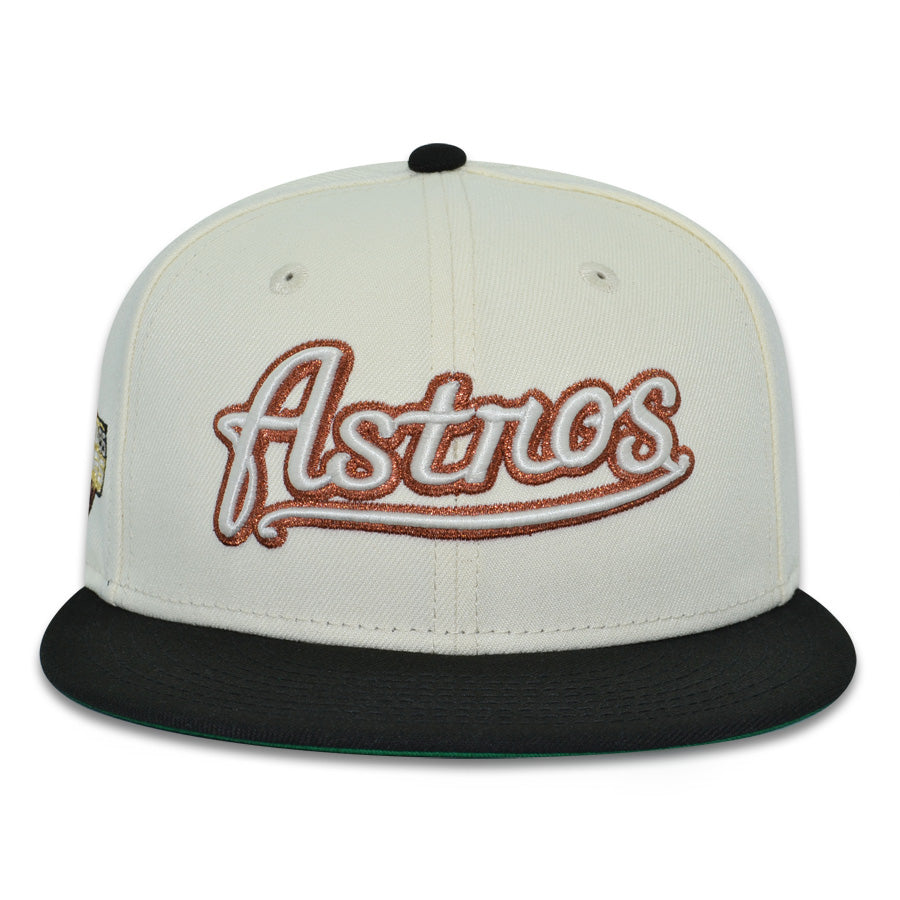 Houston Astros "THE COPPER SCRIPT" Exclusive New Era 59Fifty Fitted Hat - Chrome/Black