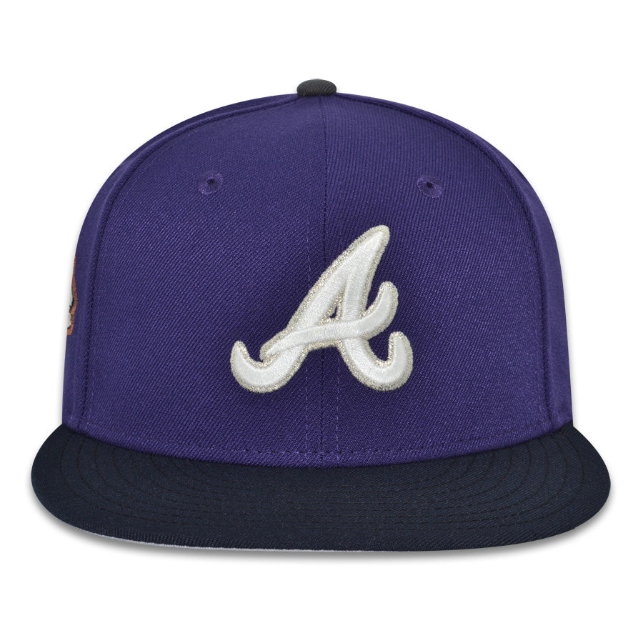 Atlanta Braves "R.V.R" Exclusive New Era 59Fifty Fitted Hat - Purple/Navy