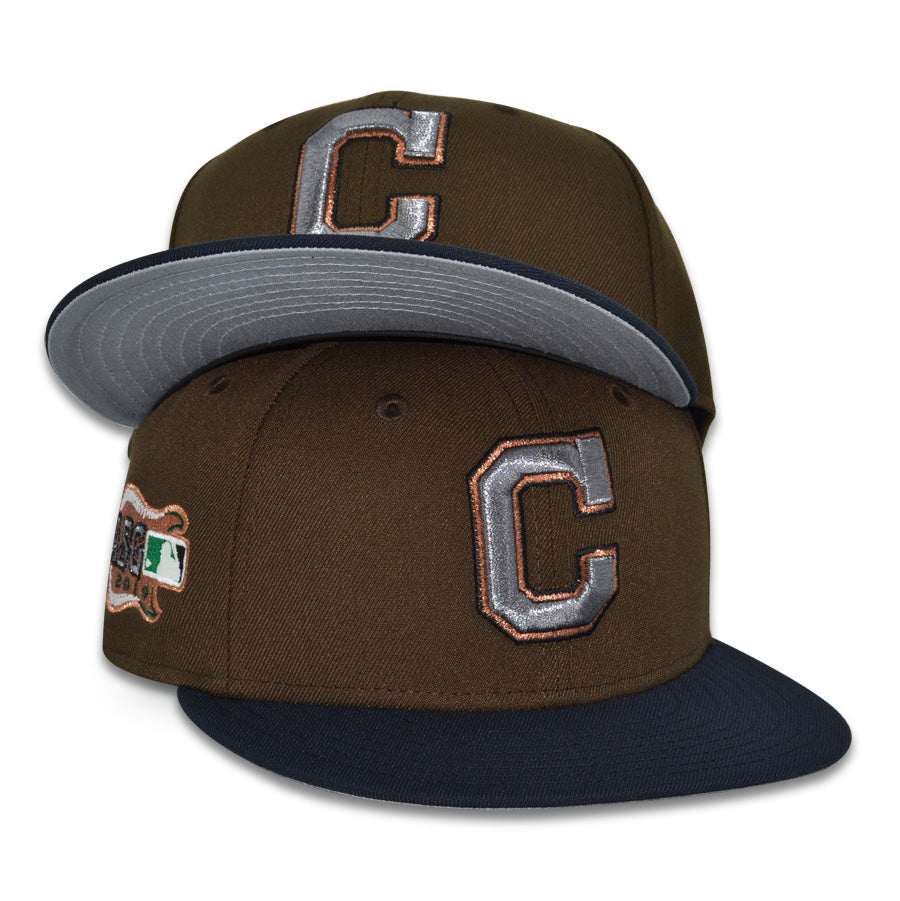 Cleveland Indians "UNCLE CHARLES" Exclusive New Era 59Fifty Fitted Hat - Walnut/Navy