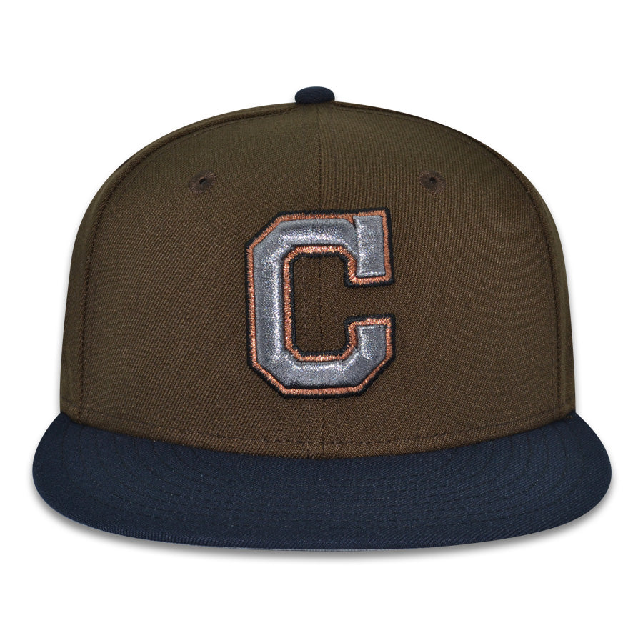 Cleveland Indians "UNCLE CHARLES" Exclusive New Era 59Fifty Fitted Hat - Walnut/Navy