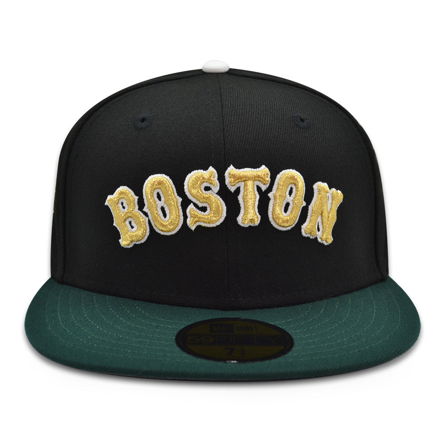 Boston Red Sox "GREEN MACHINE" Exclusive New Era 59Fifty Fitted Hat -Black/Dark Green