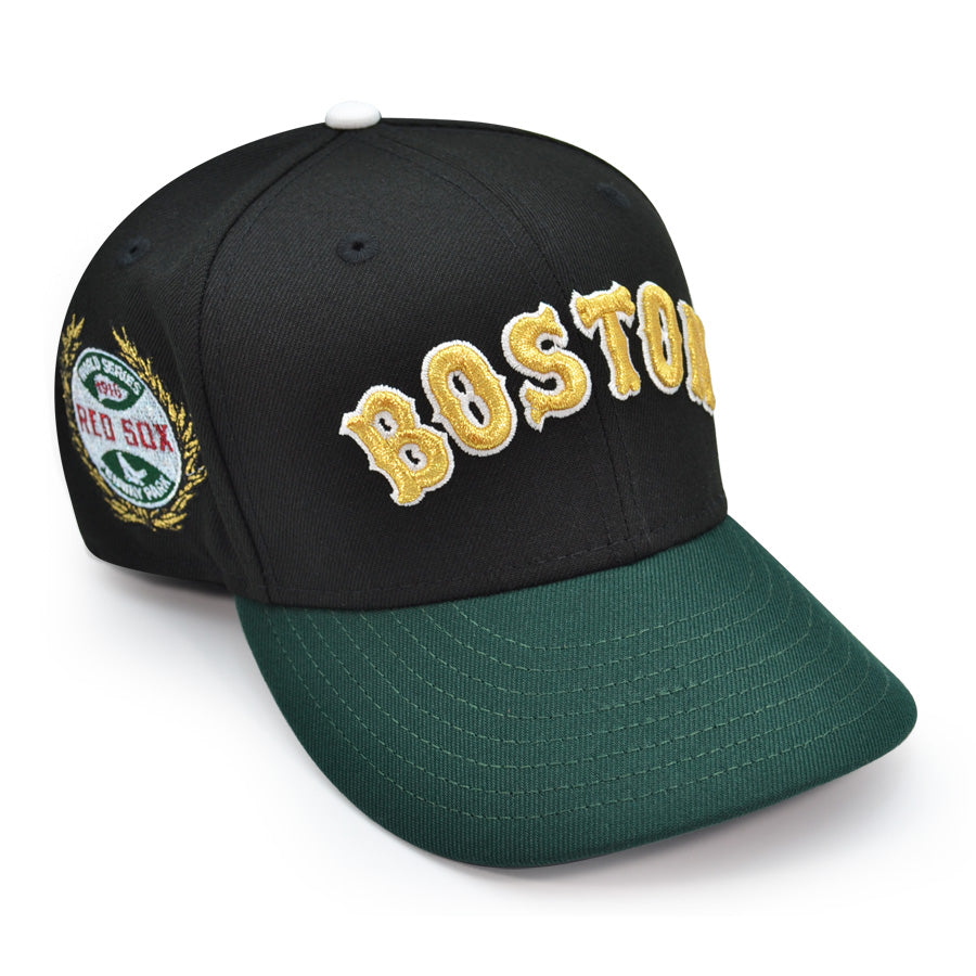 Boston Red Sox "GREEN MACHINE" Exclusive New Era 59Fifty Fitted Hat -Black/Dark Green