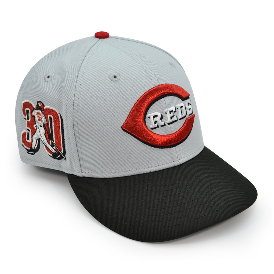 Cincinnati Reds "THE KID" Exclusive New Era 59Fifty Fitted Hat -Snow Gray/Black