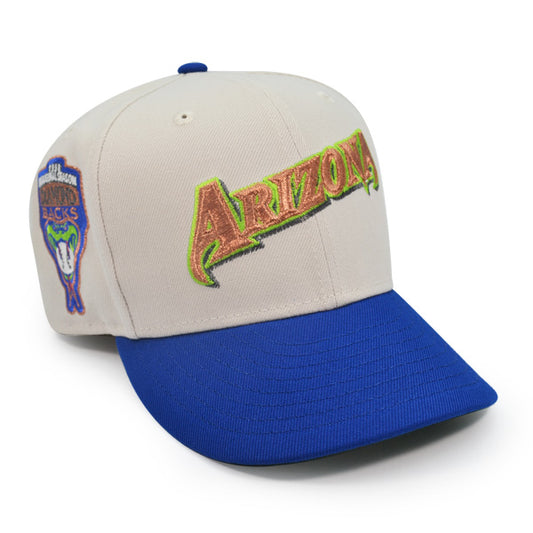 Arizona Diamondbacks 1989 INAUGURAL SEASON Exclusive New Era 59Fifty Fitted Hat - Stone/Royal