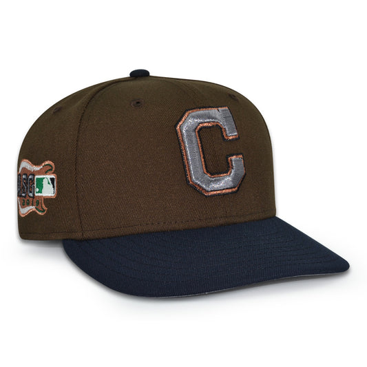 Cleveland Indians "UNCLE CHARLES" Exclusive New Era 59Fifty Fitted Hat - Walnut/Navy