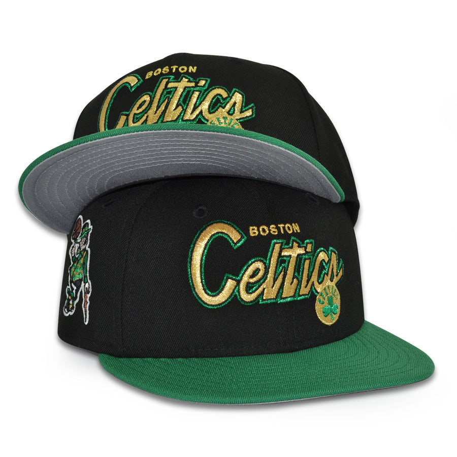 Boston Celtics "THE DYNASTY" Exclusive New Era 59Fifty Fitted Hat - Black/Kelly