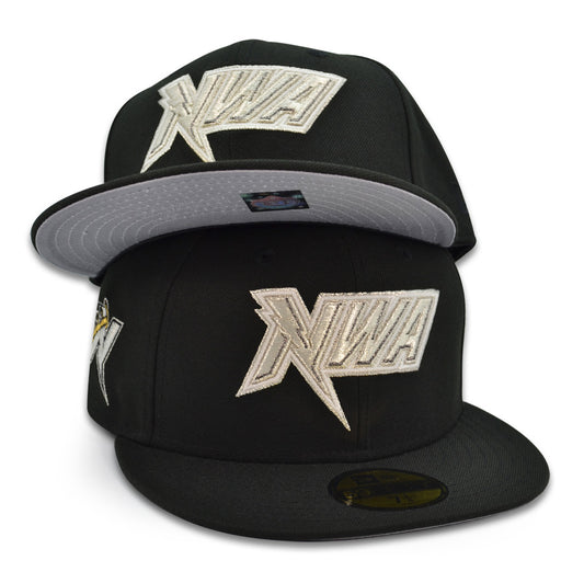 Northwest Arkansas Naturals "STRAIGHT OUTTA!" Exclusive New Era 59Fifty Fitted Hat - Black