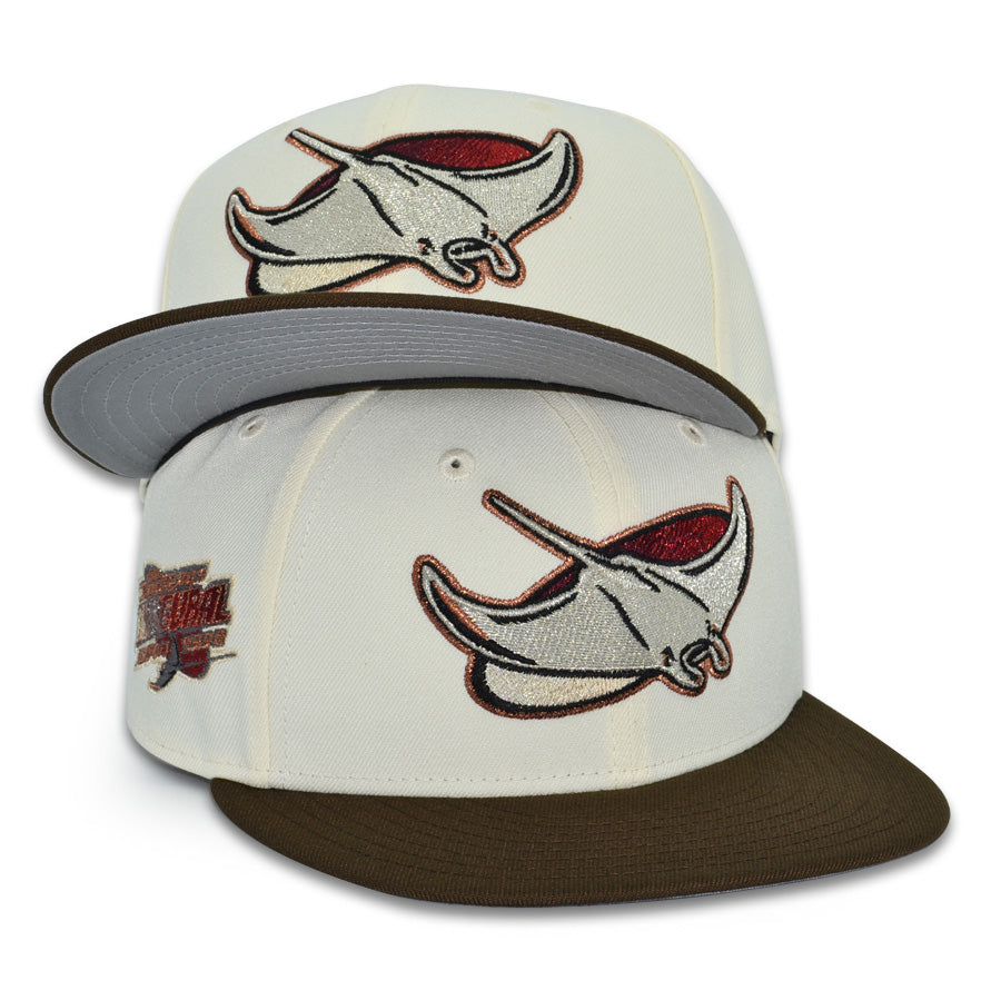 Tampa Bay Devil Rays "CROCODILE HUNTER 2.0" Exclusive New Era 59Fifty Fitted Hat - Chrome/Walnut