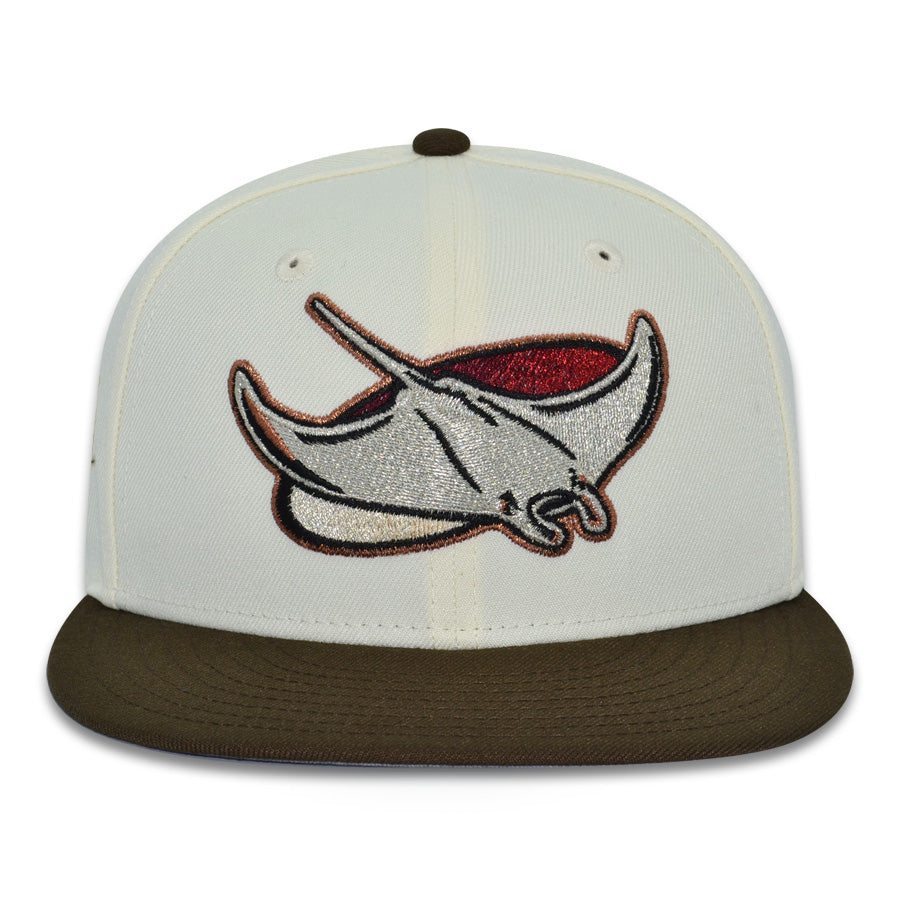 Tampa Bay Devil Rays "CROCODILE HUNTER 2.0" Exclusive New Era 59Fifty Fitted Hat - Chrome/Walnut