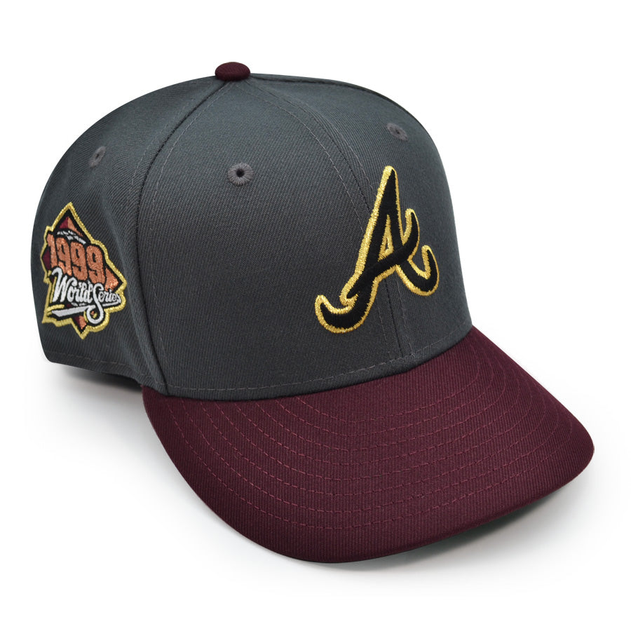 Atlanta Braves "ATL" Exclusive New Era 59Fifty Fitted Hat - Graphite/Maroon