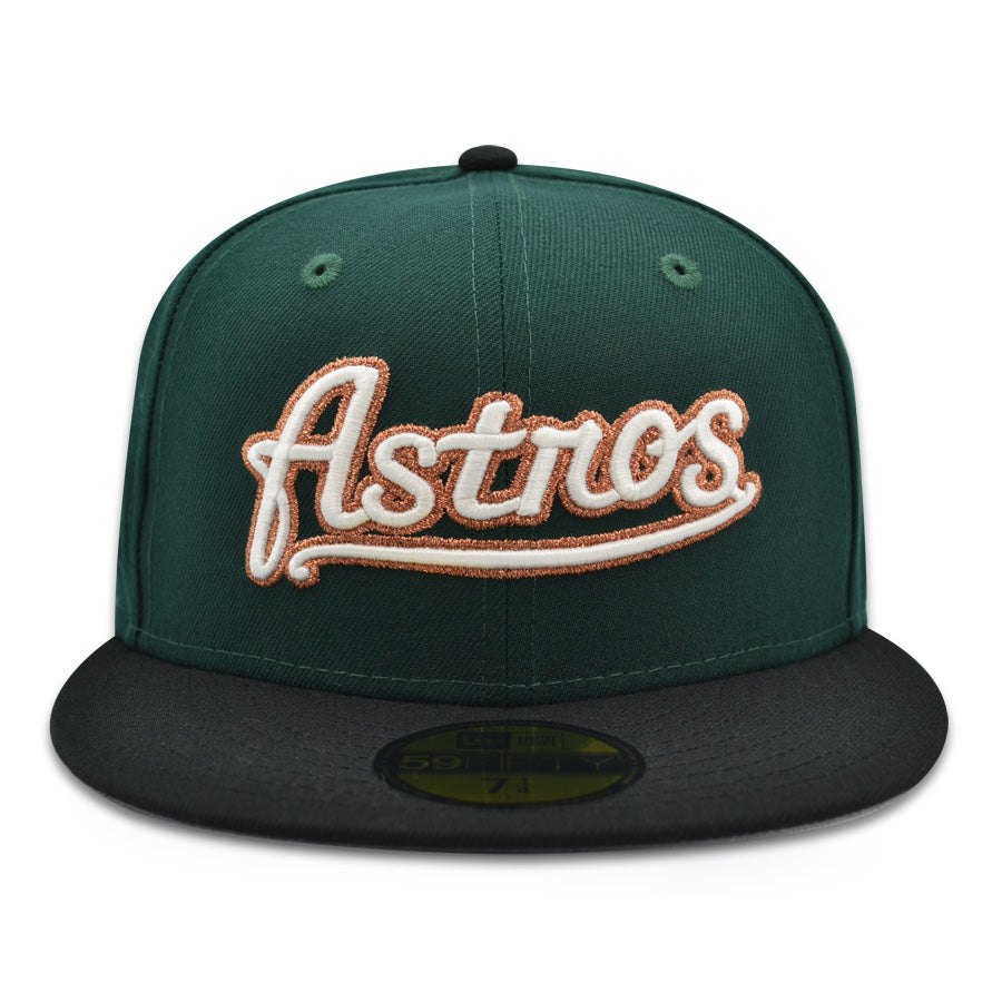 Houston Astros "EVERGREEN" Exclusive New Era 59Fifty Fitted Hat - Dark Green/Black