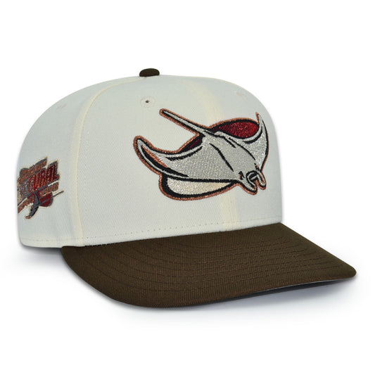 Tampa Bay Devil Rays "CROCODILE HUNTER 2.0" Exclusive New Era 59Fifty Fitted Hat - Chrome/Walnut