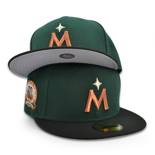 Minnesota Twins "THE MIGHTY" Exclusive New Era 59Fifty Fitted Hat - Dark Green/Black