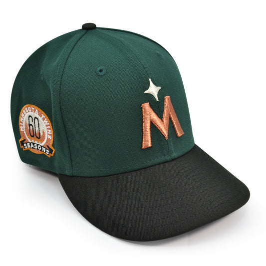 Minnesota Twins "THE MIGHTY" Exclusive New Era 59Fifty Fitted Hat - Dark Green/Black