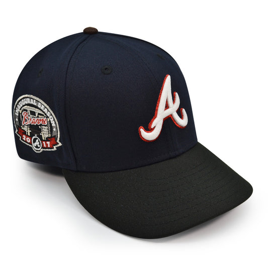 Atlanta Braves "WE DON'T TRUST YOU" Exclusive New Era 59Fifty Fitted Hat - Navy/Black