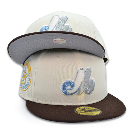 Montreal Expos "LANAKILA HOU AKU" Exclusive New Era 59Fifty Fitted Hat - Chrome/Burntwood