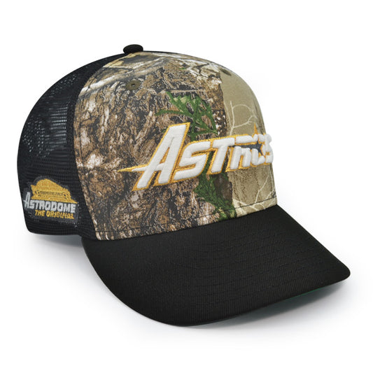 Houston Astros ASTRODOME Trucker Exclusive New Era 59Fifty Fitted Hat - Real Tree Camo/Mesh