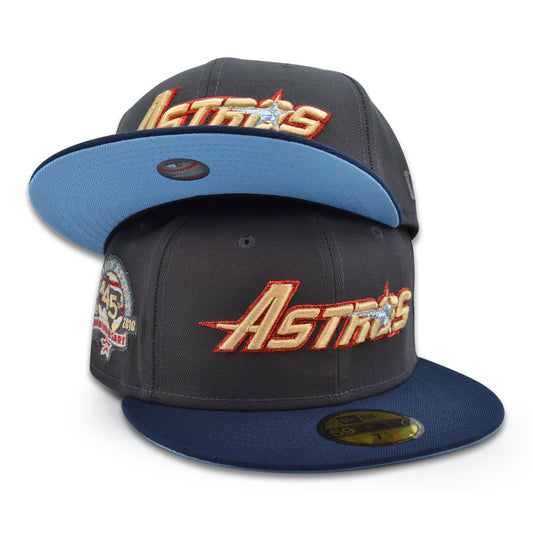 Houston Astros "BITTSM" Exclusive New Era 59Fifty Fitted Hat - Graphite/Ocean Blue