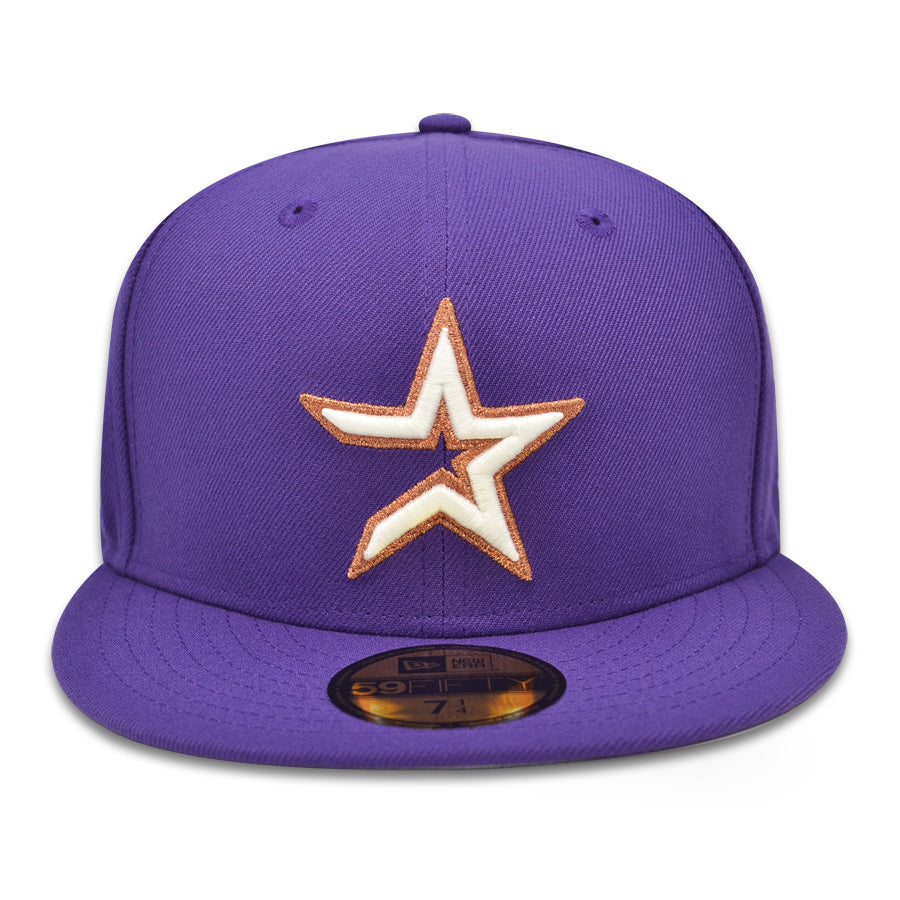 Houston Astros 2000 INAUGURAL SEASON Exclusive New Era 59Fifty Fitted Hat - Purple