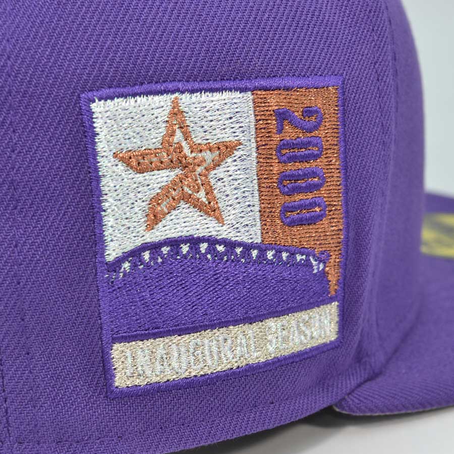 Houston Astros 2000 INAUGURAL SEASON Exclusive New Era 59Fifty Fitted Hat - Purple