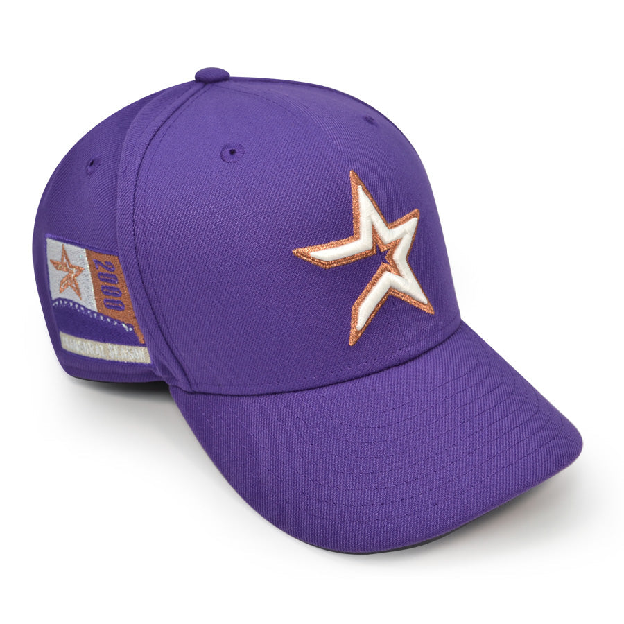 Houston Astros 2000 INAUGURAL SEASON Exclusive New Era 59Fifty Fitted Hat - Purple