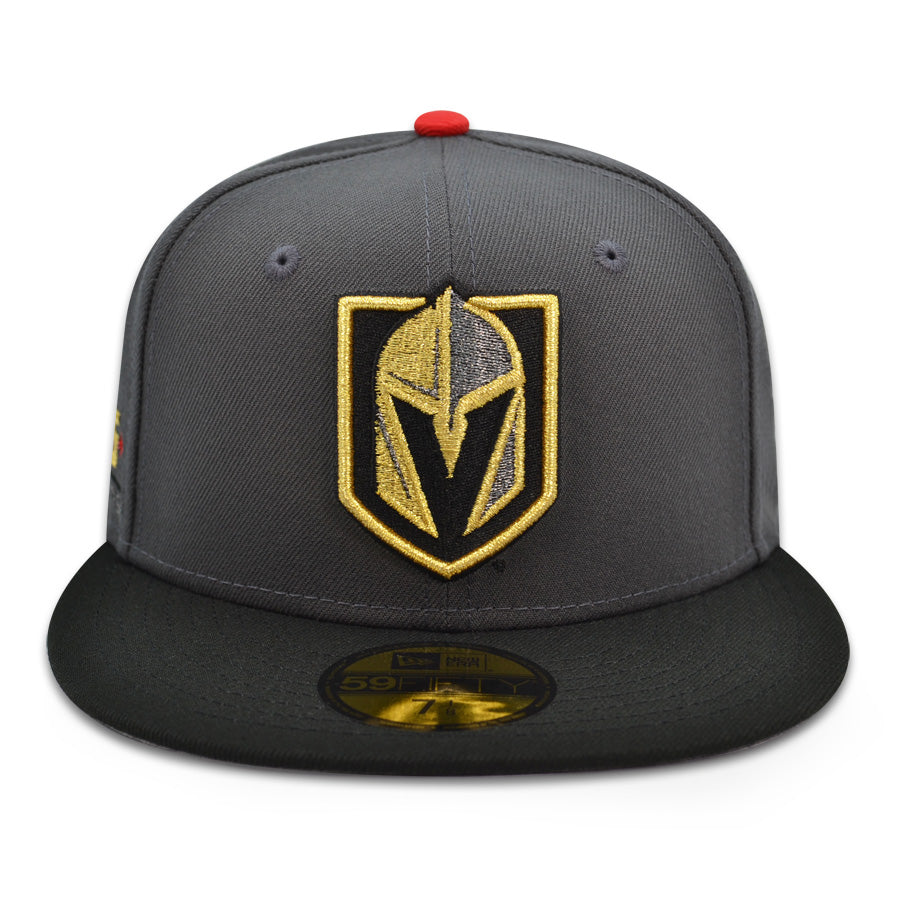 Vegas Golden Knights "Golden Strip" Exclusive New Era 59Fifty Fitted Hat - Graphite/Black