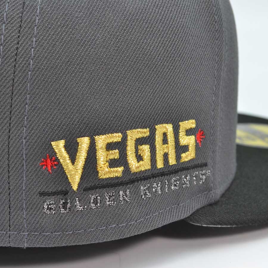 Vegas Golden Knights "Golden Strip" Exclusive New Era 59Fifty Fitted Hat - Graphite/Black