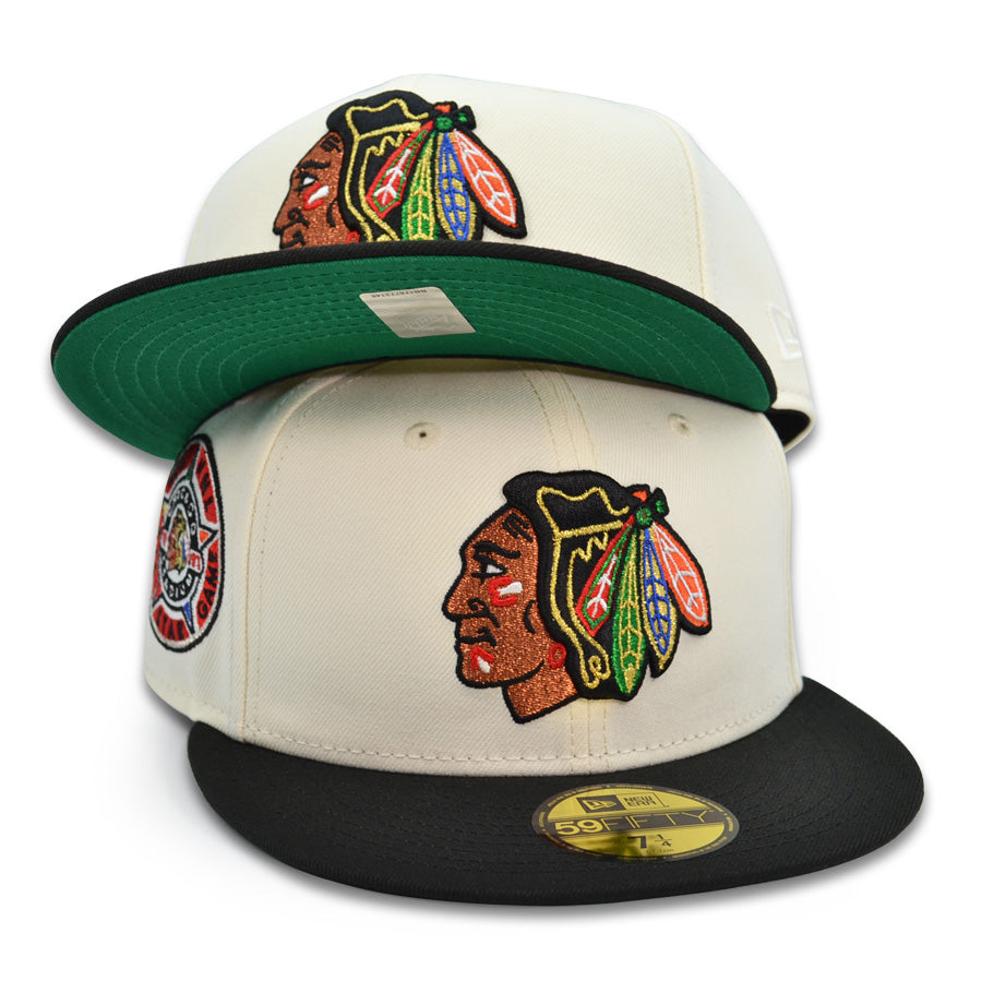 Chicago Blackhawks "WINDY CITY WARRIORS" Exclusive New Era 59Fifty Fitted Hat - Chrome/Black