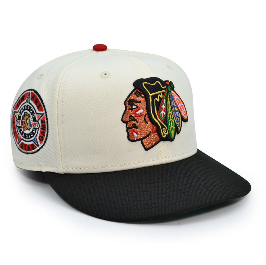 Chicago Blackhawks "WINDY CITY WARRIORS" Exclusive New Era 59Fifty Fitted Hat - Chrome/Black