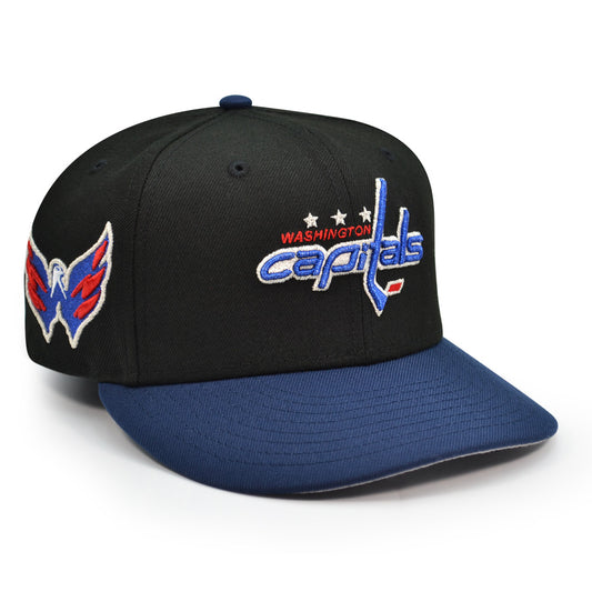 Washington Capitals "ALL CAPS" Exclusive New Era 59Fifty Fitted Hat - Black/Navy