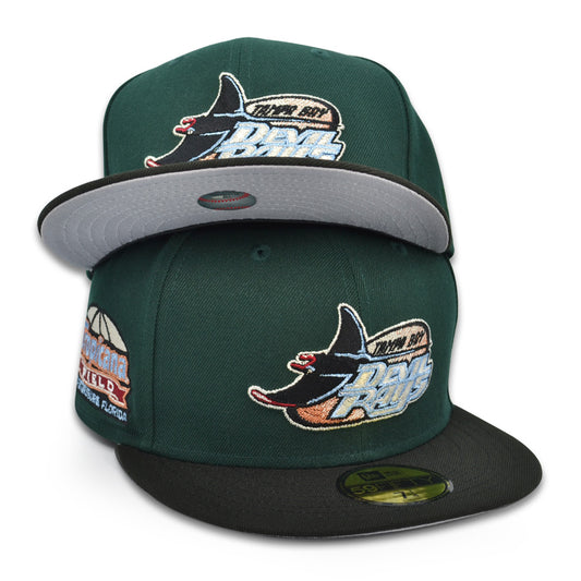 Tampa Bay Devils "BAYSHORE BLVD" Exclusive New Era 59Fifty Fitted Hat - Dark Green/Black