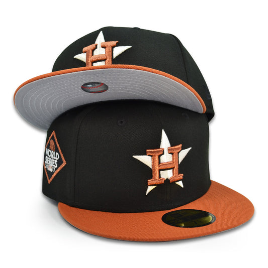 Houston Astros "HOOK'EM 2.0" Exclusive New Era 59Fifty Fitted Hat - Black/Rust