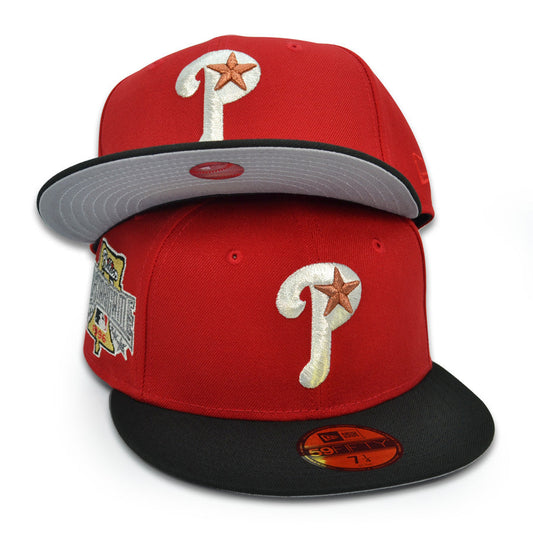 Philadelphia Phillies "DREAMS WORTH MORE THAN MONEY" Exclusive New Era 59Fifty Fitted Hat - Scarlet/Black