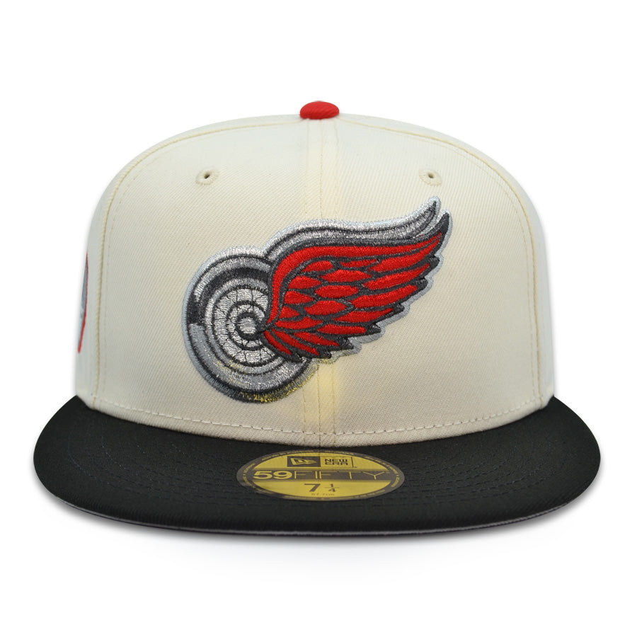 Detroit Redwings "THE CLASSIC" Exclusive New Era 59Fifty Fitted Hat - Chrome/Black