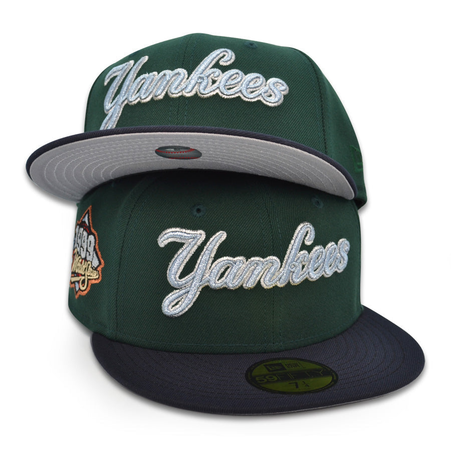 New York Yankees "LIVE ABOUT NOTHING" Exclusive New Era 59Fifty Fitted Hat - Dark Green/Navy