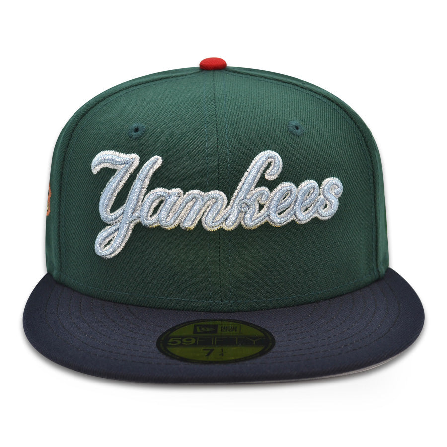 New York Yankees "LIVE ABOUT NOTHING" Exclusive New Era 59Fifty Fitted Hat - Dark Green/Navy