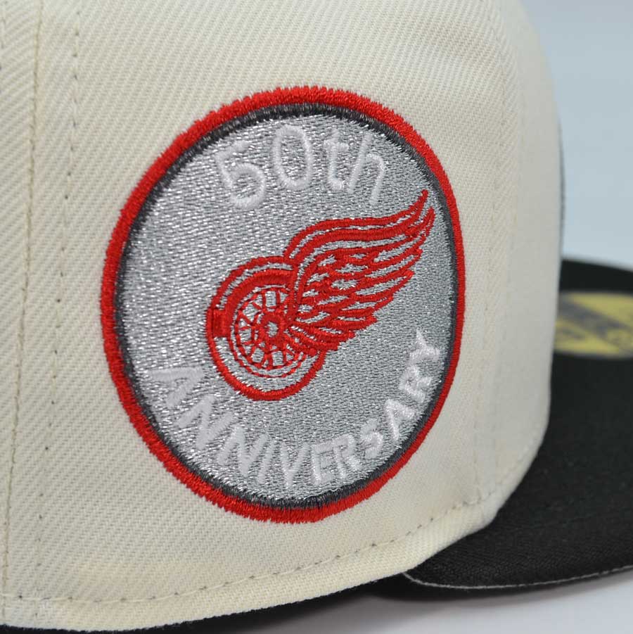 Detroit Redwings "THE CLASSIC" Exclusive New Era 59Fifty Fitted Hat - Chrome/Black