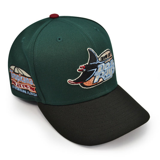 Tampa Bay Devils "BAYSHORE BLVD" Exclusive New Era 59Fifty Fitted Hat - Dark Green/Black