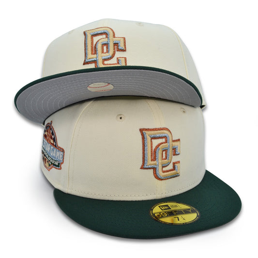 Washington Nationals "CROWN ABOUT NOTHING" Exclusive New Era 59Fifty Fitted Hat - Chrome/DkGreen