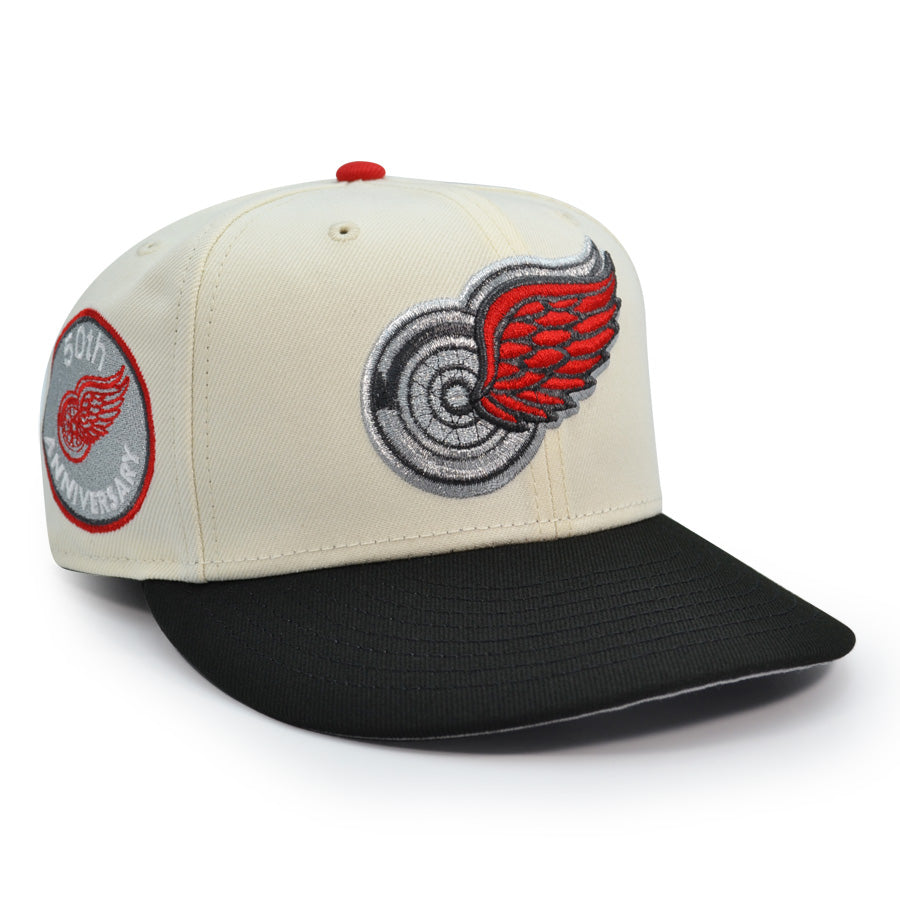 Detroit Redwings "THE CLASSIC" Exclusive New Era 59Fifty Fitted Hat - Chrome/Black