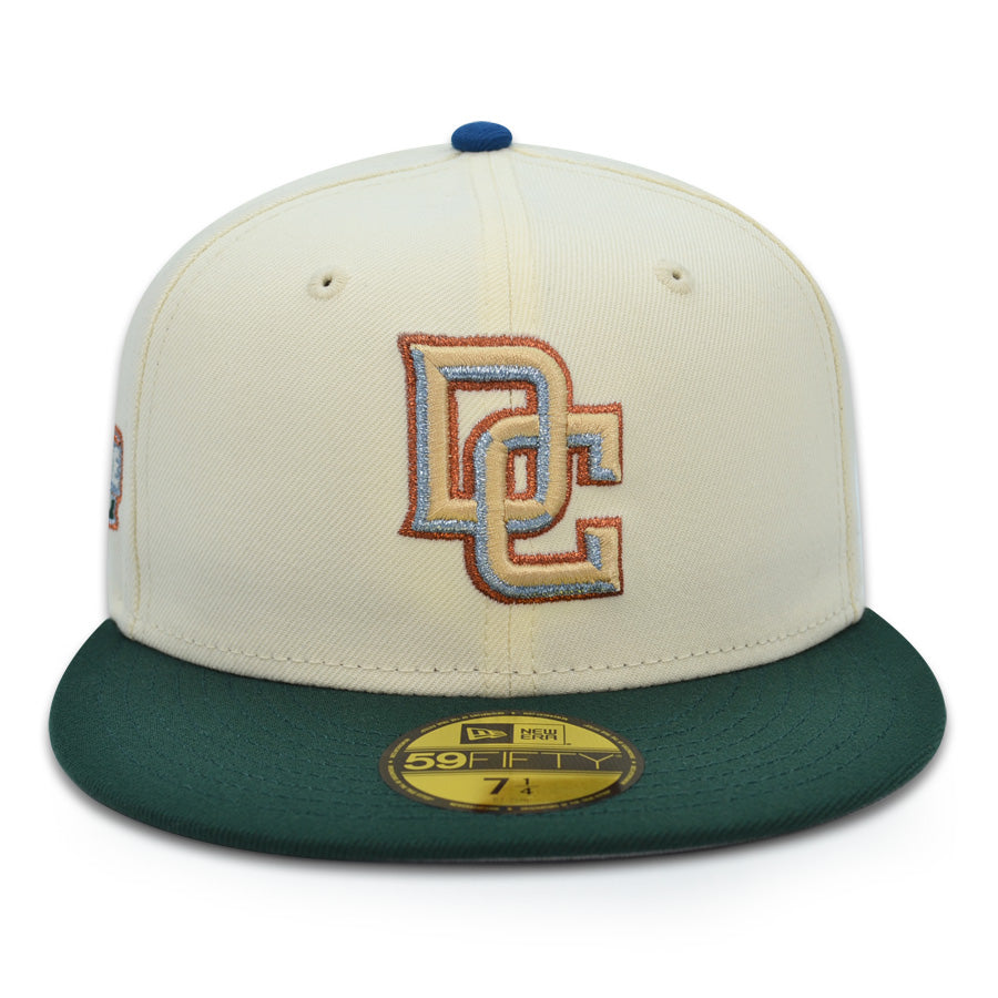 Washington Nationals "CROWN ABOUT NOTHING" Exclusive New Era 59Fifty Fitted Hat - Chrome/DkGreen