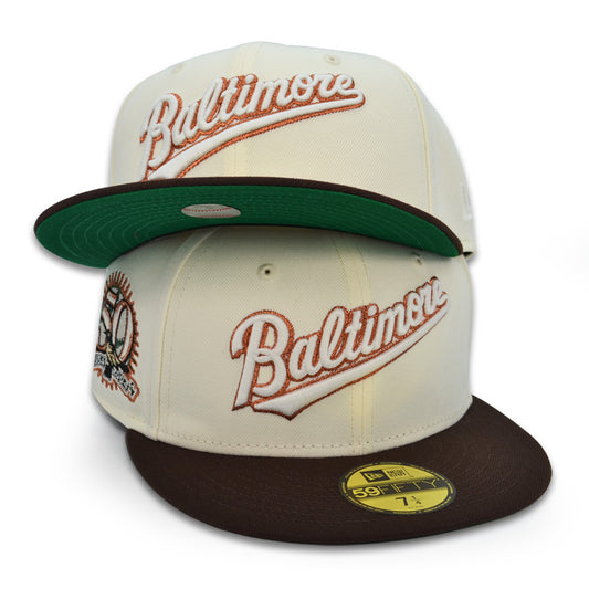 Baltimore Orioles "50 GRAMS 2.0" Exclusive New Era 59Fifty Fitted Hat - Chrome/Burntwood