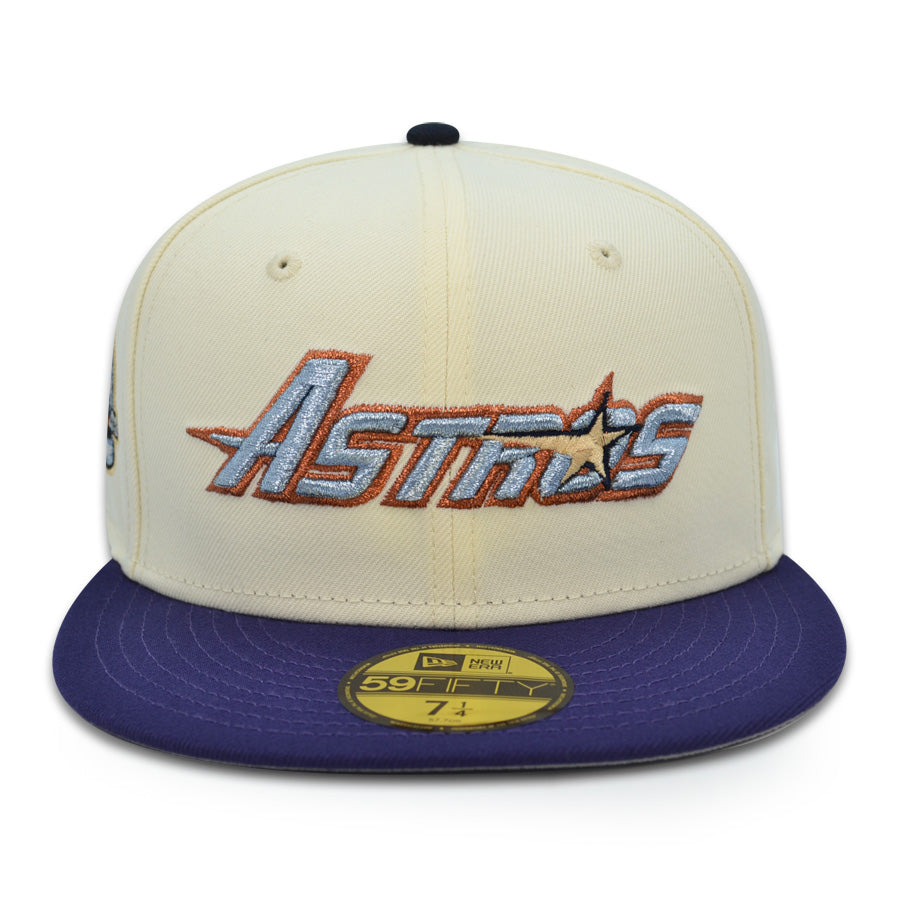 Houston Astros "DRANK On Ice" Exclusive New Era 59Fifty Fitted Hat - Chrome/Purple