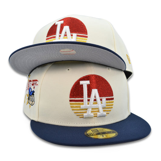 Los Angeles Dodgers "RISING SUN" Othani Exclusive New Era 59Fifty Fitted Hat - Chrome/Navy