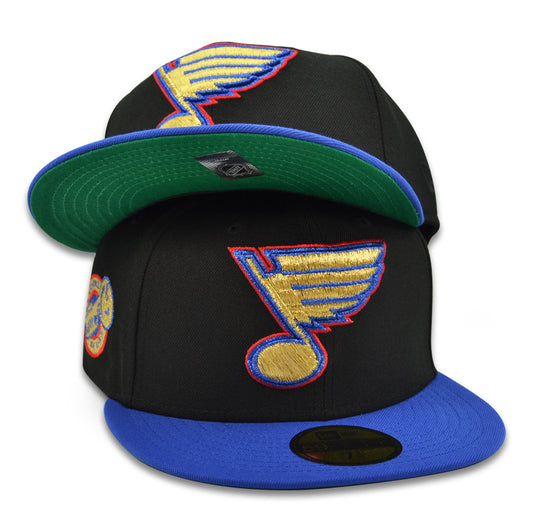 St.Louis Blues "LOU NOTES" Exclusive New Era 59Fifty Fitted Hat - Black/Royal