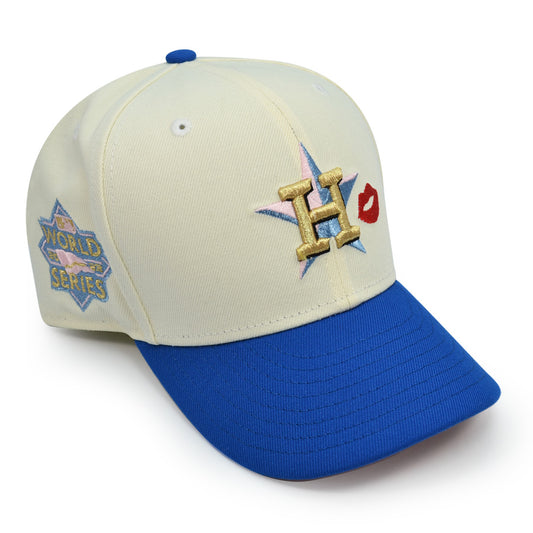 Houston Astros "SMACK'EM" 2022 World Series Exclusive New Era 59Fifty Fitted Hat - Chrome/Royal