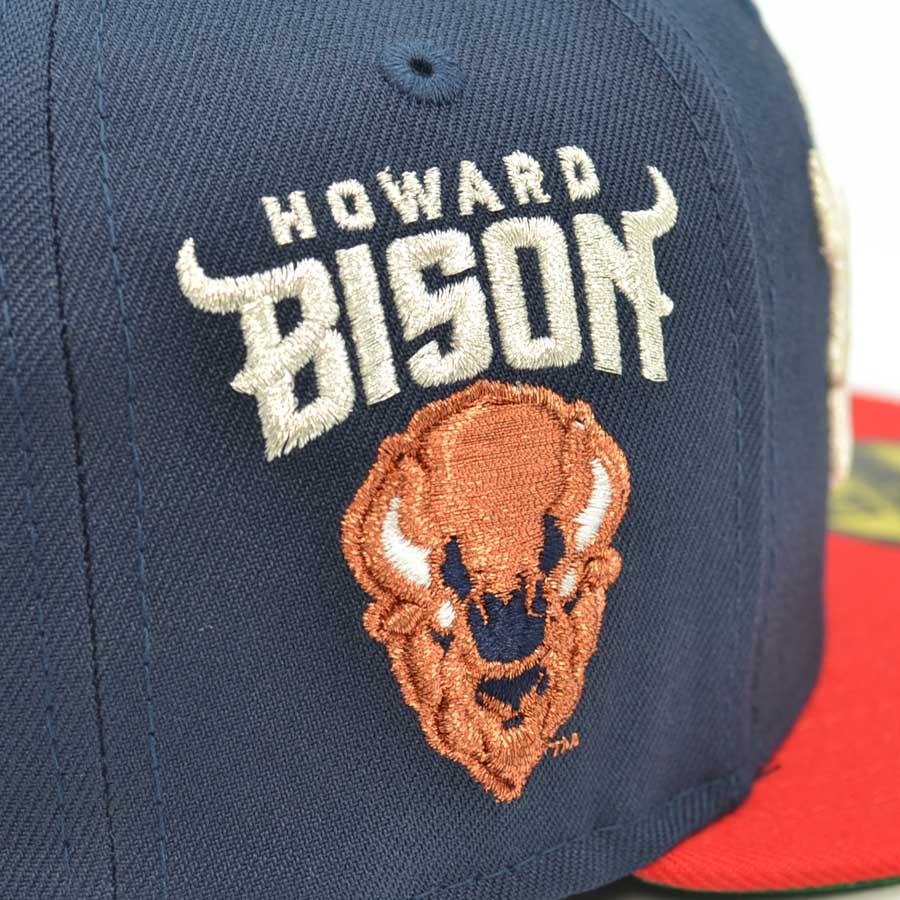 Howard Bison ENRAGED Exclusive New Era 59Fifty Fitted NCAA Hat - Navy/Red